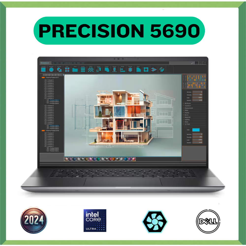 Dell Precision 5690 Core Ultra 7 165H, RAM 32GB, SSD 1TB, RTX 2000 Ada, FHD Dell Precision 5690 Core Ultra 7 165H, RAM 32GB, SSD 1TB, RTX 2000 Ada, FHD