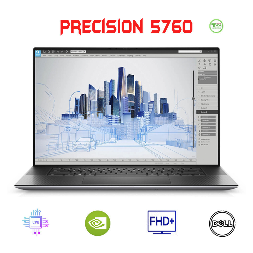 Dell Precision 5760 ( 2021 ) Core™ i9-11950H, RAM 16GB, SSD 512GB, 17 Dell Precision 5760 ( 2021 ) Core™ i9-11950H, RAM 16GB, SSD 512GB, 17